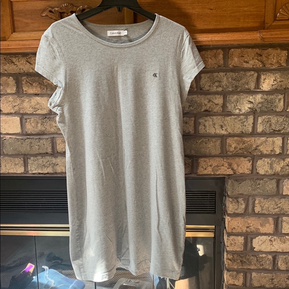 Womens Calvin Klein size xl tee dress (heather grey)
